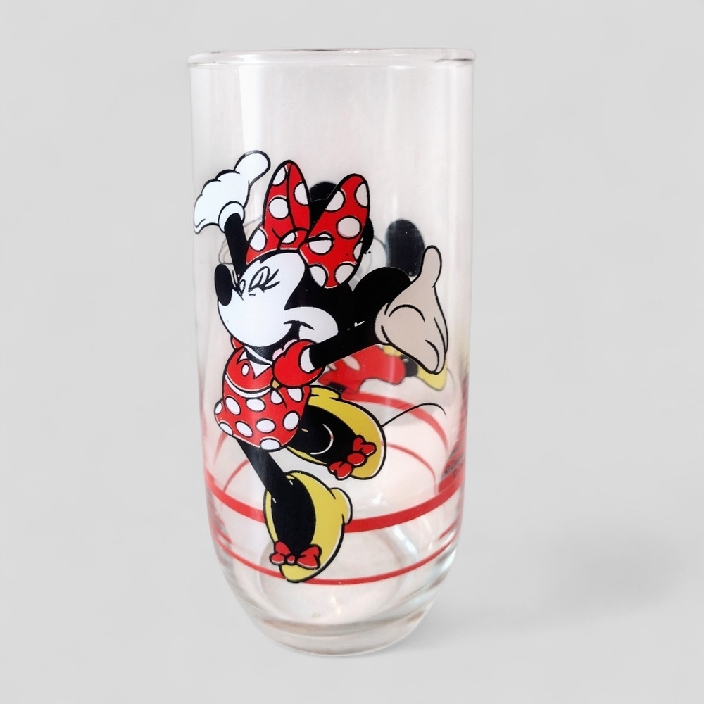 Disney Minnie And Mickey Mouse Vintage Drinking Glass - Picture 4 of 7